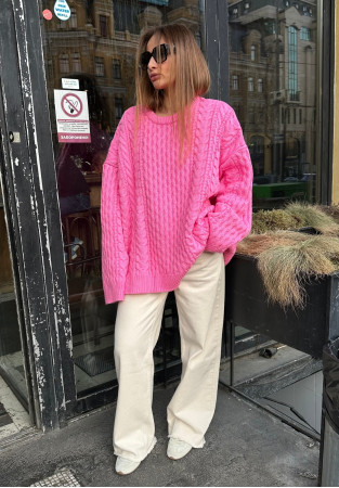 Светр one size limited edition рожевий